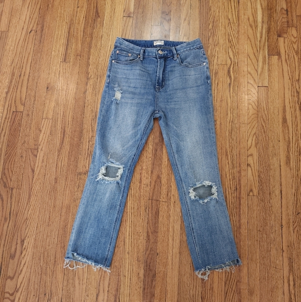 Mother looker Ankle fray Girl Crush Womens Jeans Size 26 × 23.5 Lightning Bolt